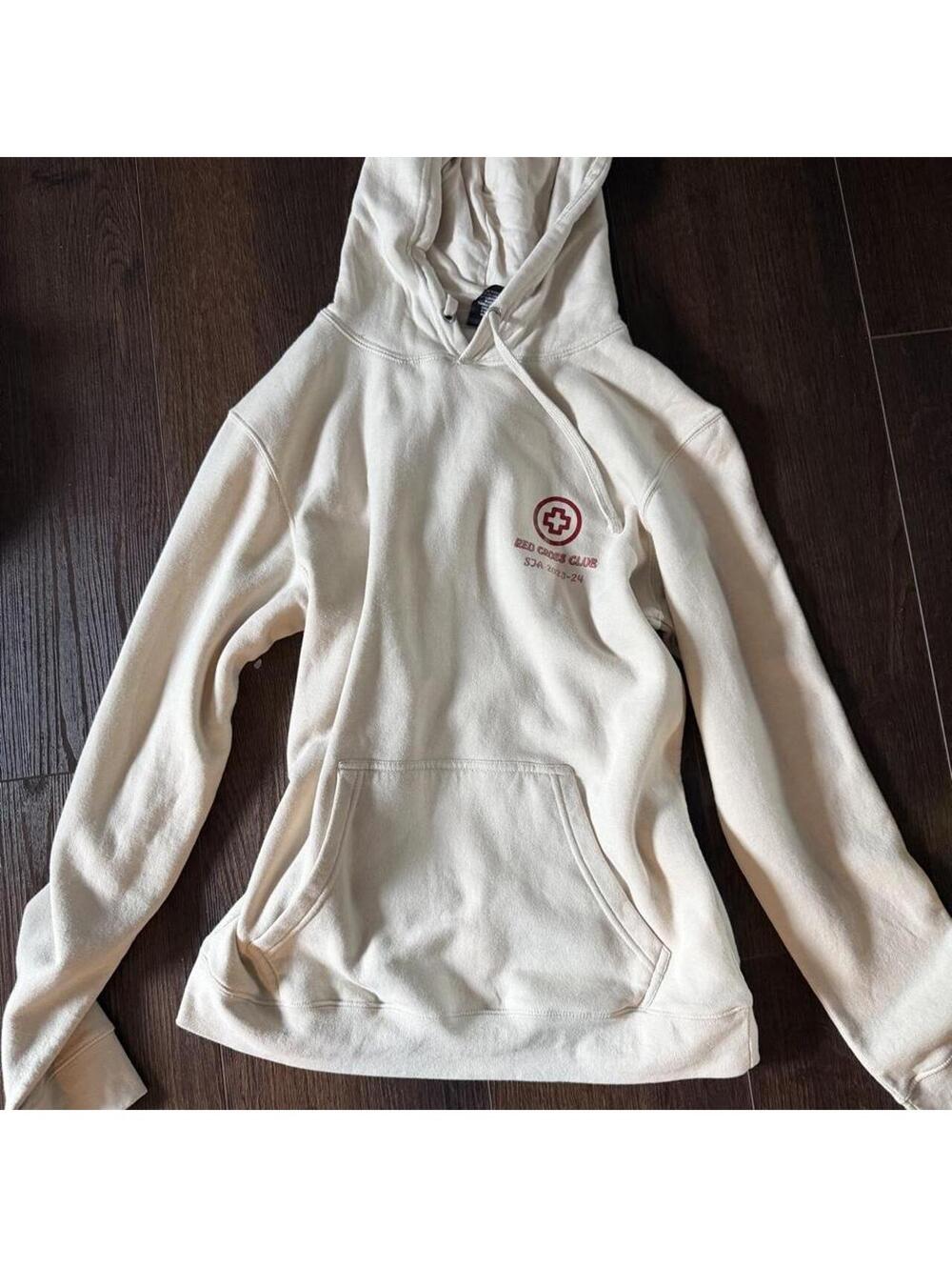Women's Cream and Tan Hoody